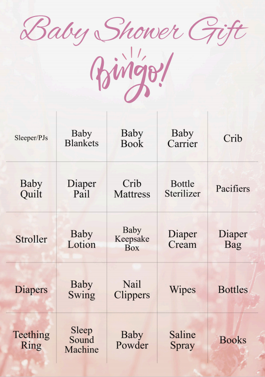 Baby Shower Gift Bingo Digital Download - 25 Bingo Cards - Find the Gifts - Celtic Scents