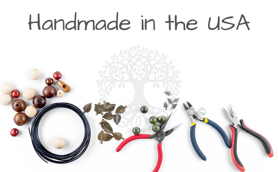 Crafting materials for our jewelry products, handmade in the USA