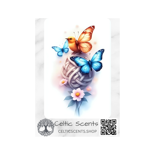 Celtic Knot Magnetic Bookmark, Laminated with Strong Magnet, Decorative Bookmarks (Butterflies Multicolor) - Celtic Scents