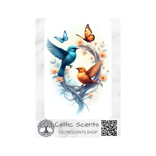 Celtic Knot Magnetic Bookmark, Laminated with Strong Magnet, Decorative Bookmarks (Round Birds and Butterflies) - Celtic Scents