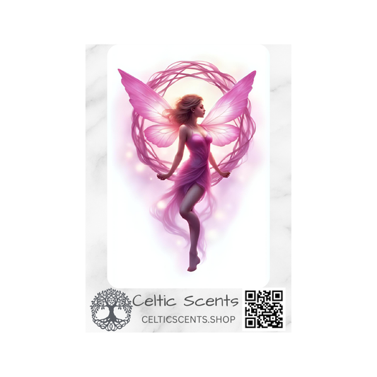 Celtic Knot Magnetic Bookmark, Laminated with Strong Magnet, Decorative Bookmarks (Pink Fairy Round) - Celtic Scents