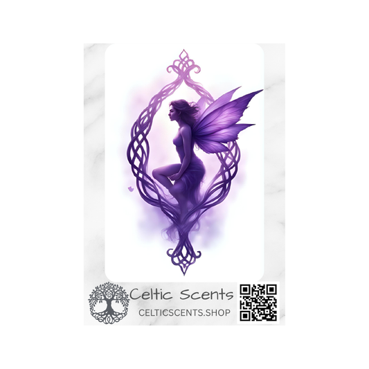 Celtic Knot Magnetic Bookmark, Laminated with Strong Magnet, Decorative Bookmarks (Purple Fairy Oval) - Celtic Scents