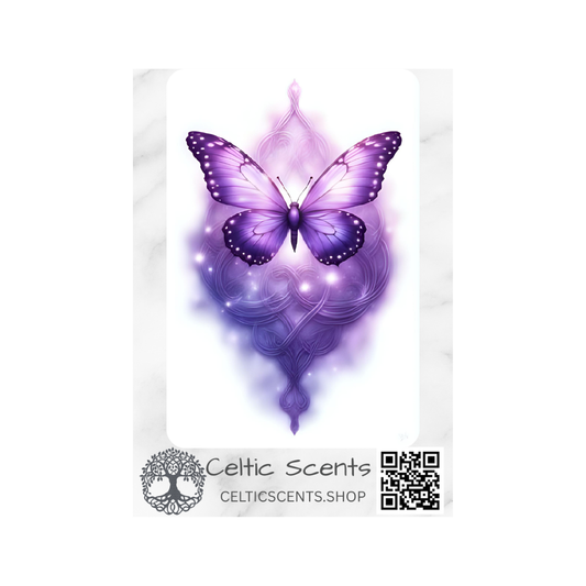 Celtic Knot Magnetic Bookmark, Laminated with Strong Magnet, Decorative Bookmarks (Purple Butterfly) - Celtic Scents