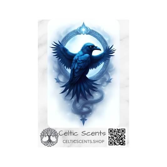 Celtic Knot Magnetic Bookmark, Laminated with Strong Magnet, Decorative Bookmarks (Blue Raven Round) - Celtic Scents