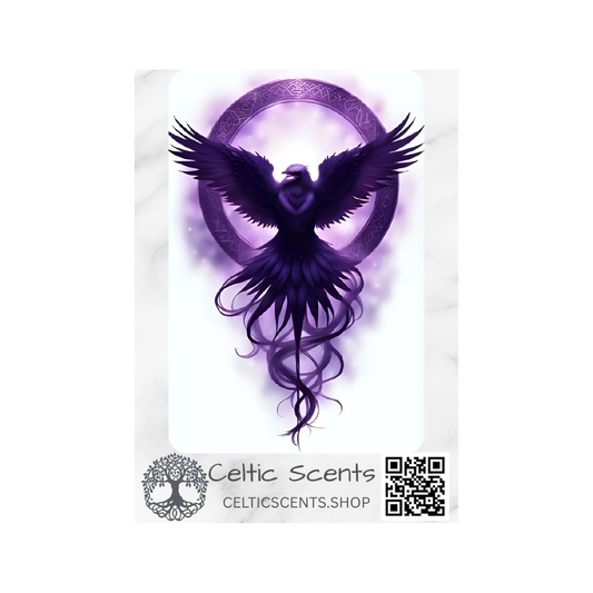 Celtic Knot Magnetic Bookmark, Laminated with Strong Magnet, Decorative Bookmarks (Purple Raven Round) - Celtic Scents