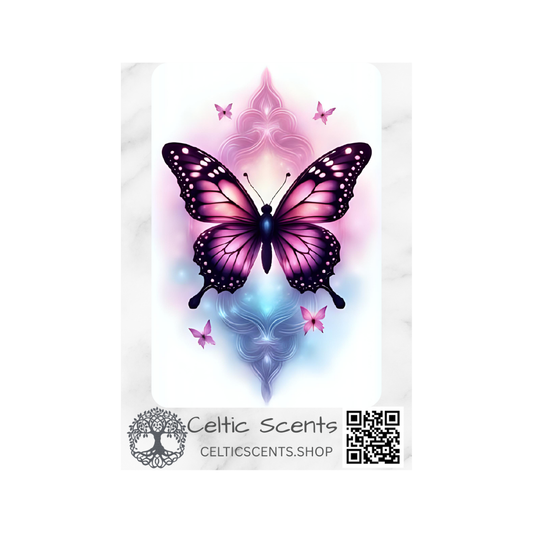 Celtic Knot Magnetic Bookmark, Laminated with Strong Magnet, Decorative Bookmarks (Pink Blue Butterfly) - Celtic Scents
