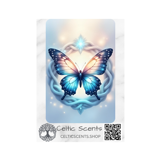 Celtic Knot Magnetic Bookmark, Laminated with Strong Magnet, Decorative Bookmarks (Winter Butterfly) - Celtic Scents