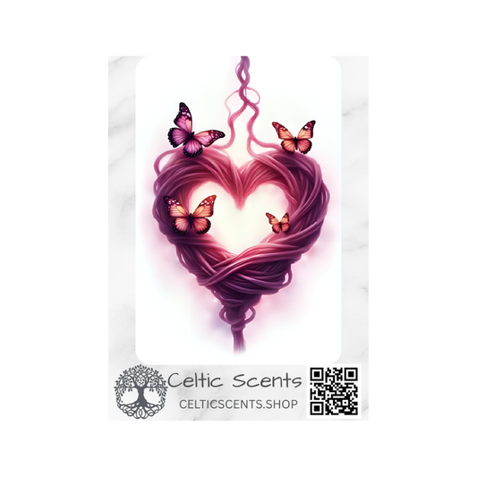 Celtic Knot Magnetic Bookmark, Laminated with Strong Magnet, Decorative Bookmarks (Heart Butterflies) - Celtic Scents