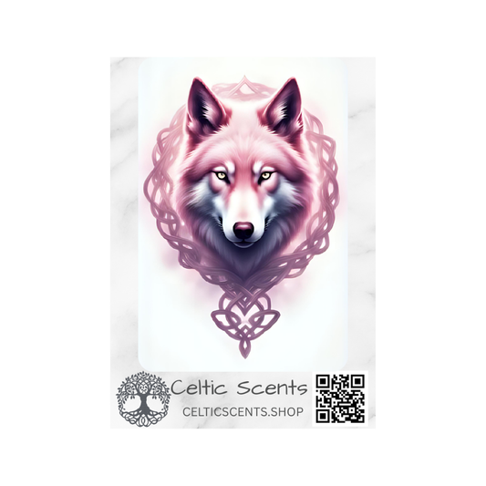 Celtic Knot Magnetic Bookmark, Laminated with Strong Magnet, Decorative Bookmarks (Pink Wolf) - Celtic Scents