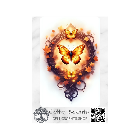 Celtic Knot Magnetic Bookmark, Laminated with Strong Magnet, Decorative Bookmarks (Autumn Butterfly) - Celtic Scents