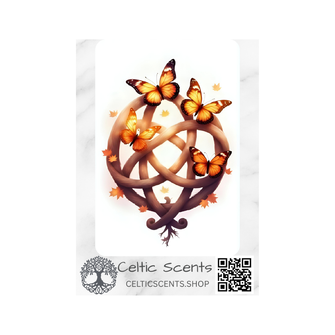 Celtic Knot Magnetic Bookmark, Laminated with Strong Magnet, Decorative Bookmarks (Sphere Butterflies) - Celtic Scents