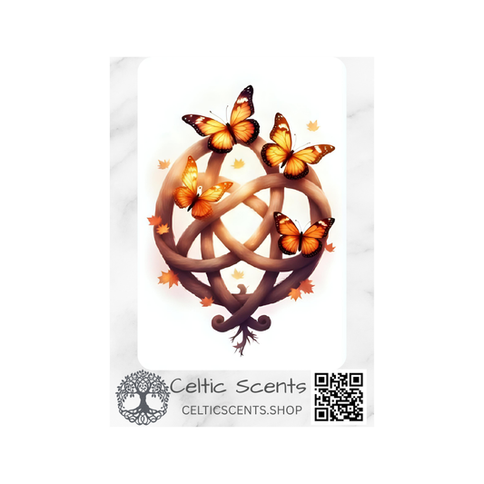 Celtic Knot Magnetic Bookmark, Laminated with Strong Magnet, Decorative Bookmarks (Sphere Butterflies) - Celtic Scents