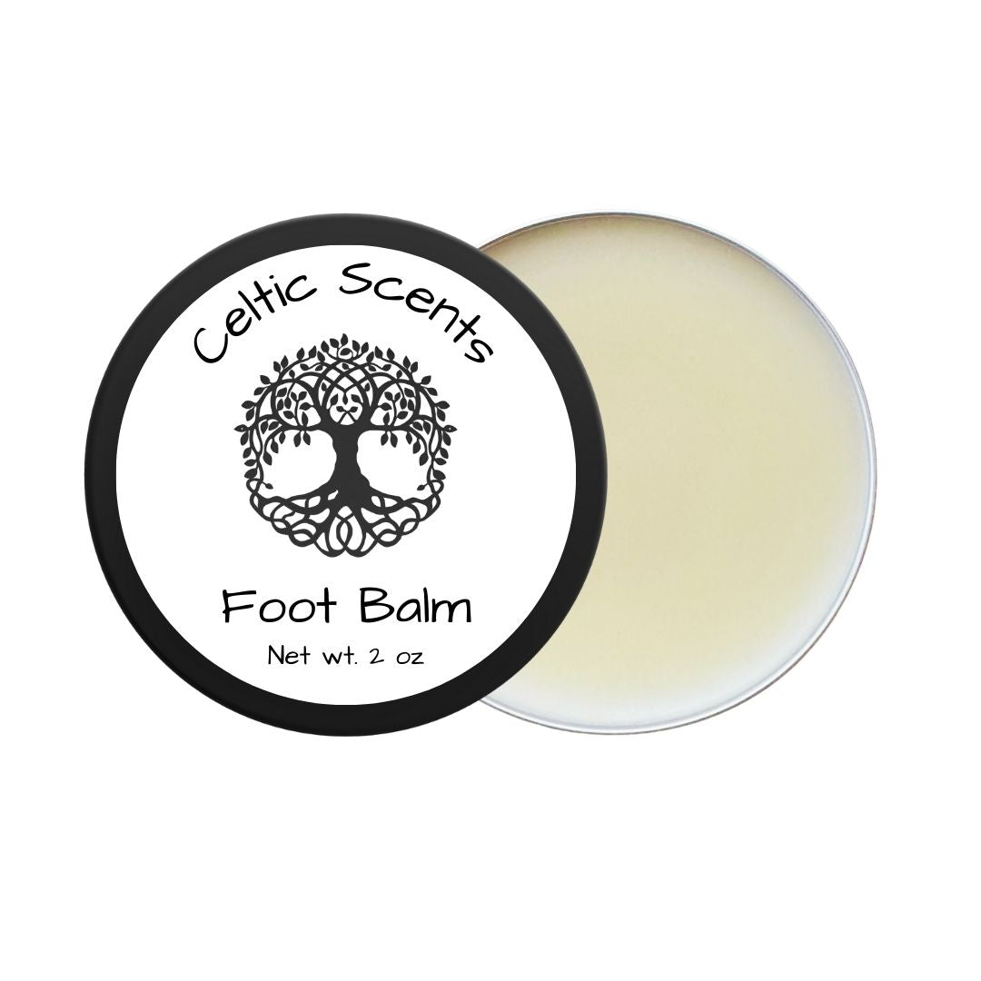 Foot Balm 2 oz Handmade, Moisturize and Sooth Feet, Tin Container