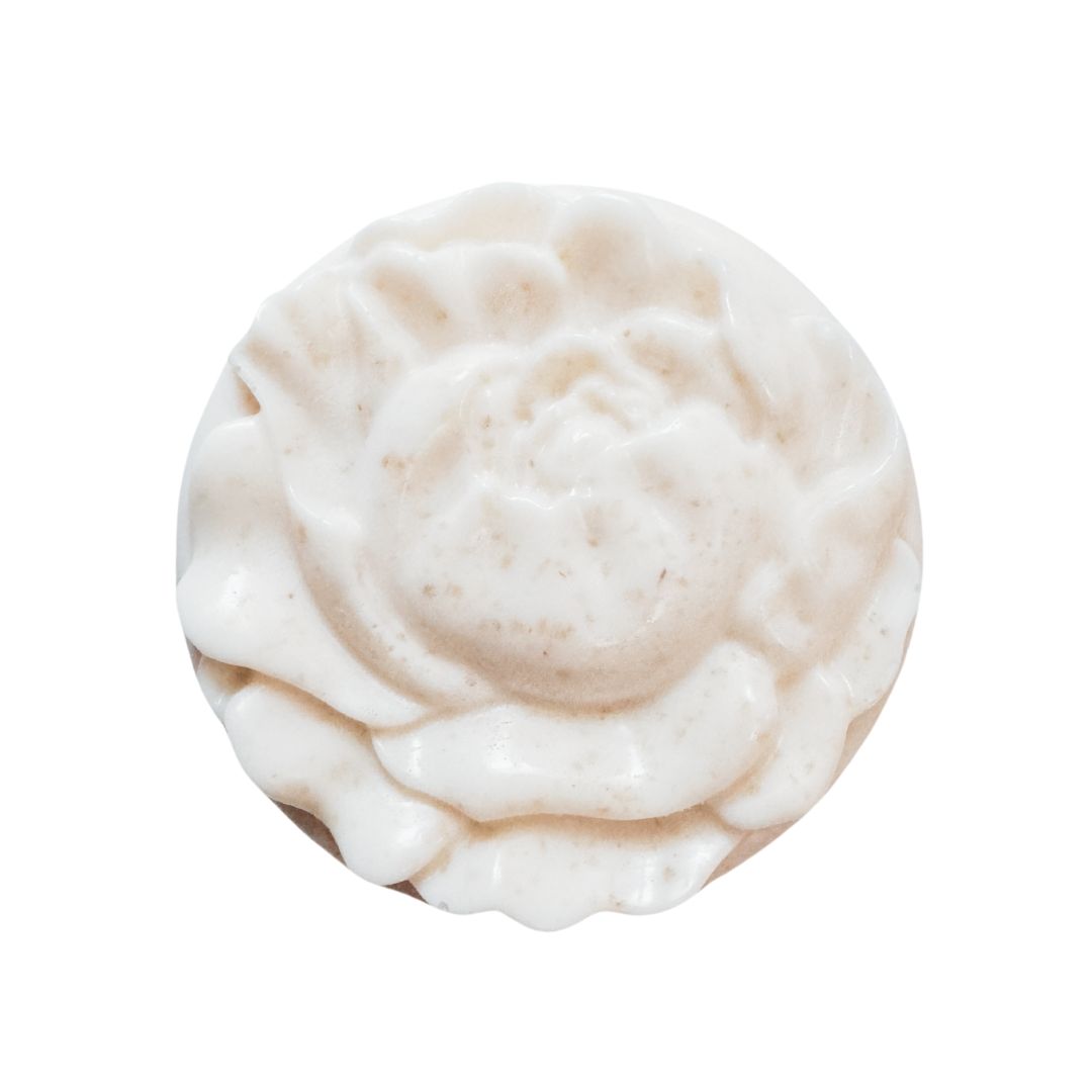 Shea Butter Soap 2.5 oz, Handmade, Nourishing, Good Lathering, High Quality, Spa Bath Aromatherapy, Round Flower