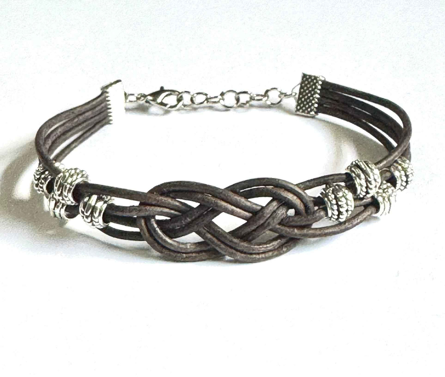 Braided Leather Chain Bracelet for Stylish Elegance