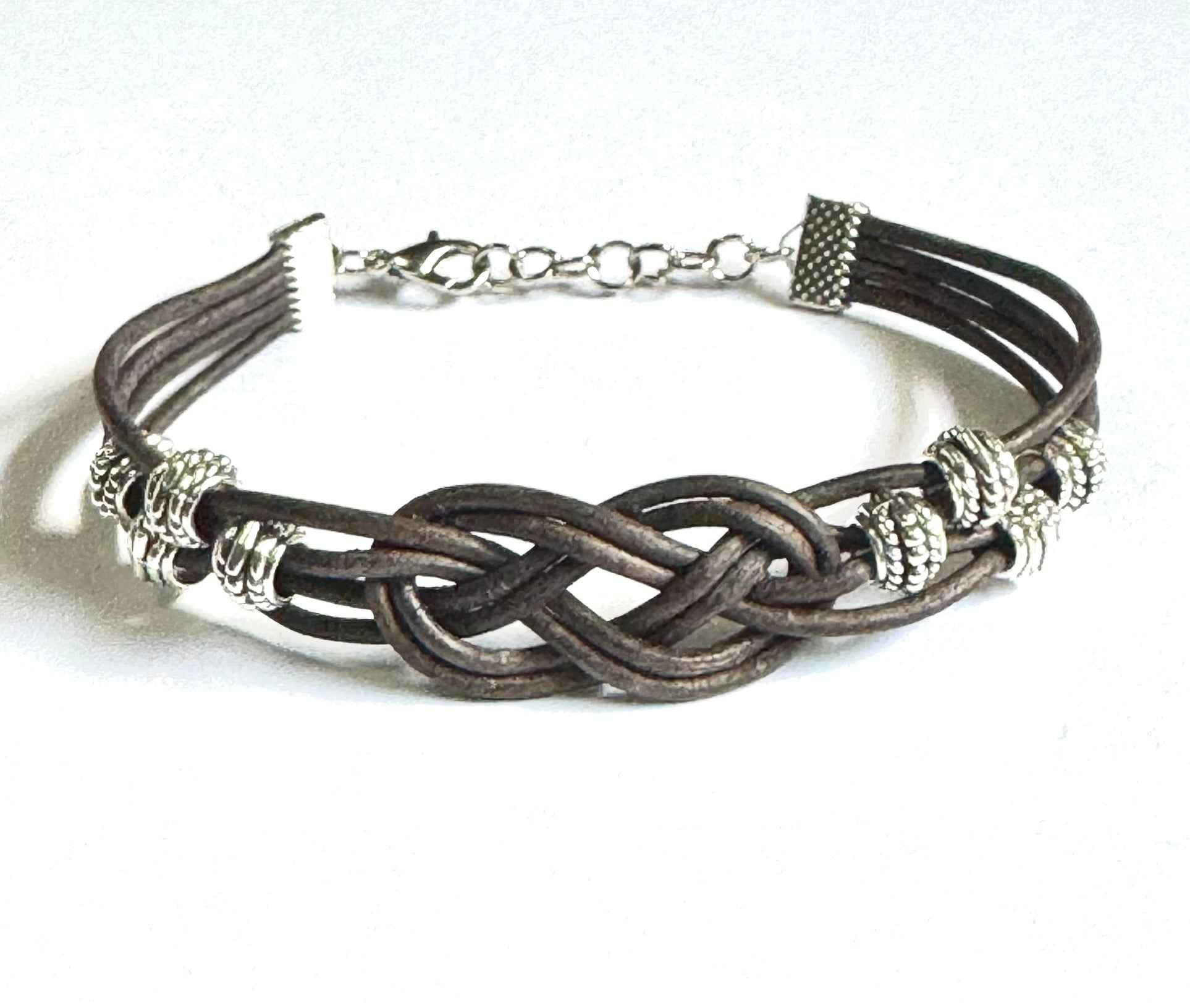 Braided Leather Chain Bracelet for Stylish Elegance