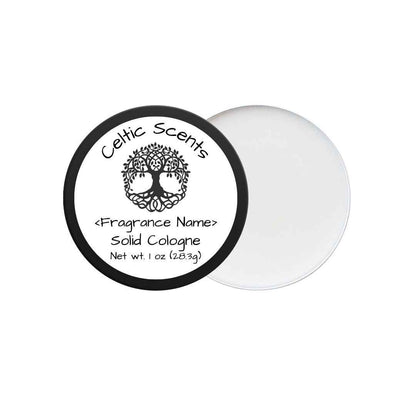 Solid Cologne 1 oz Handmade, Natural Beeswax and Coconut Oil Blend, Black Travel Tin